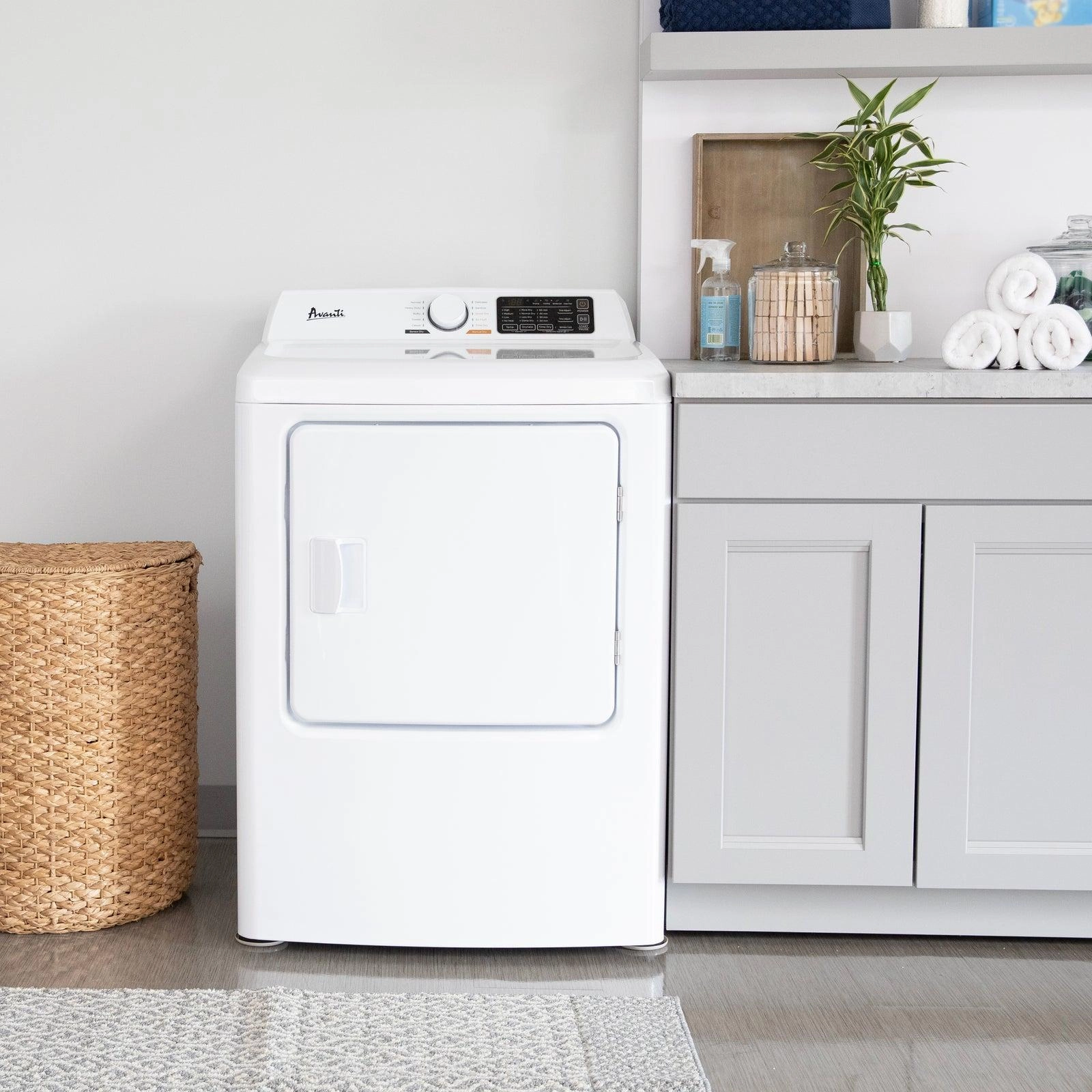 Avanti SED70D0W Avanti Front Load Electric Clothes Dryer, 7.0 Cu. Ft. Capacity - White / 7.0 Cu. Ft.