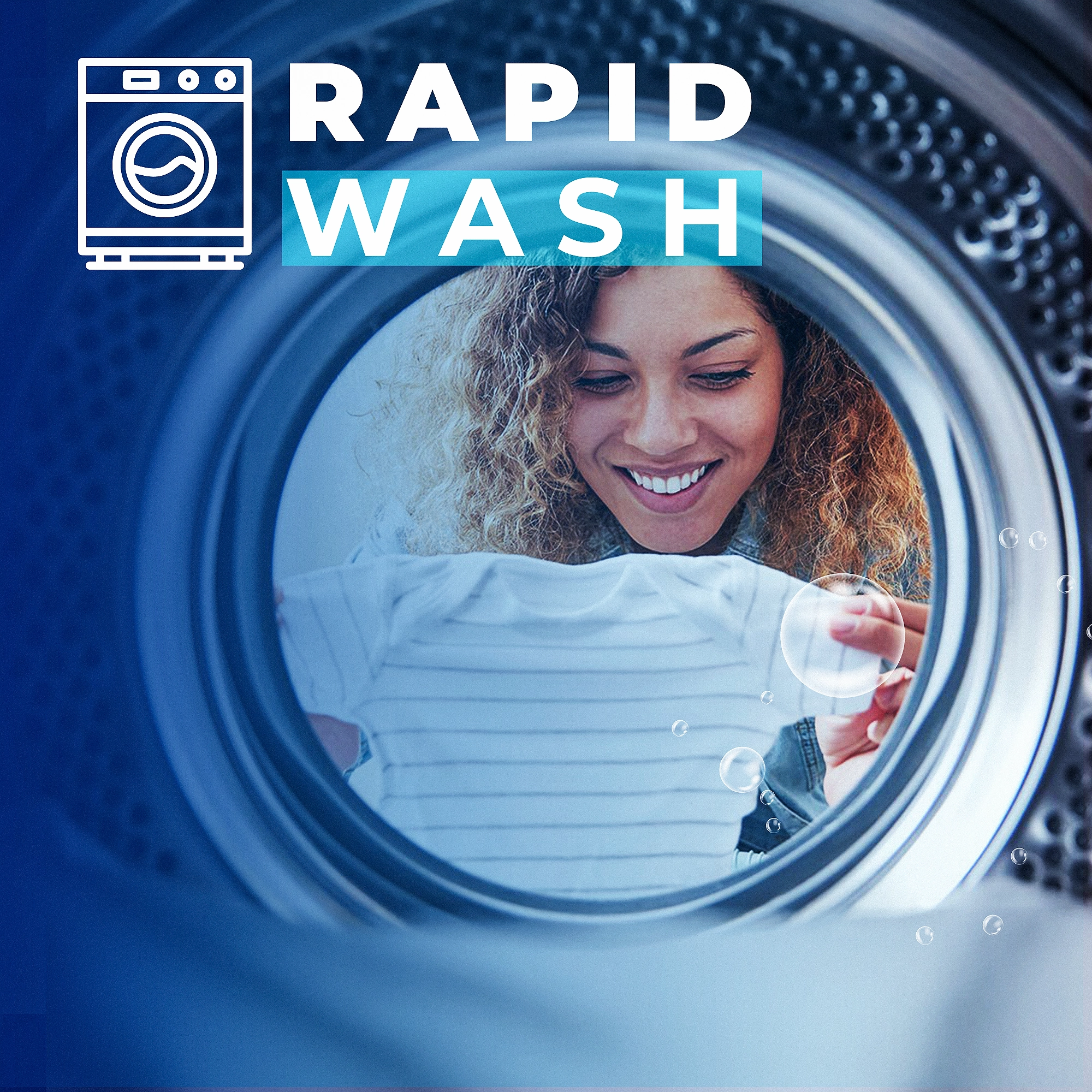AVG 8kg Washing Machine | 1400RPM Spin | Rapid Wash | Energy Efficient