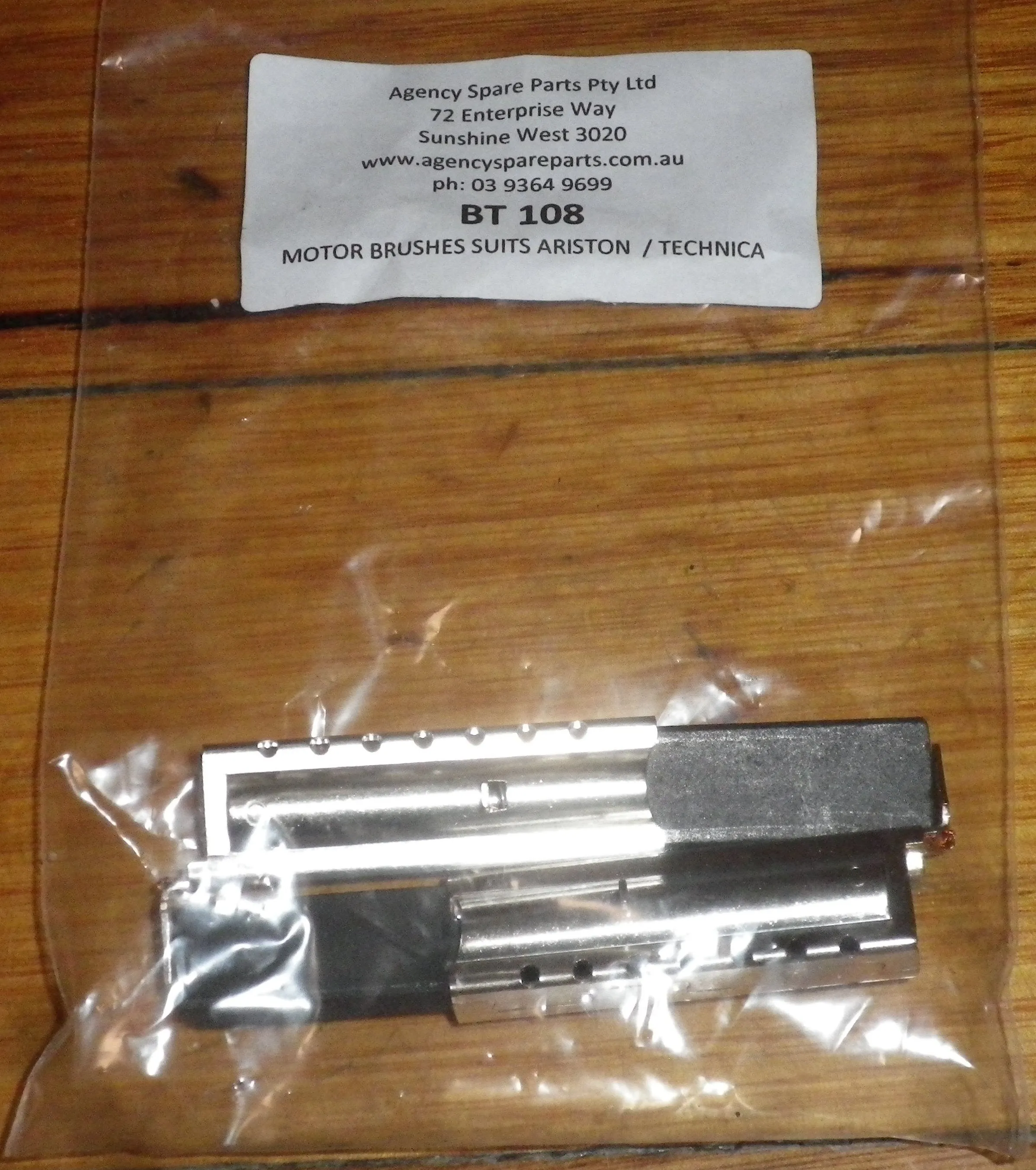 Bare Carbon Motor Brushes suit Ariston, Technika Front Loader - Part # BT108