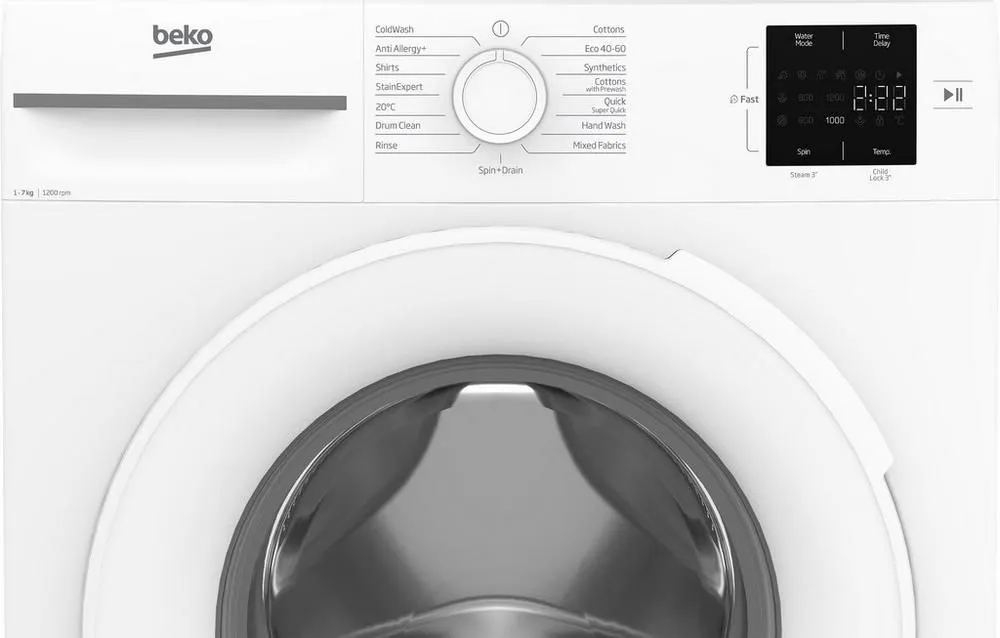 Beko BM1WU3721W 7kg 1200 Spin Washing Machine