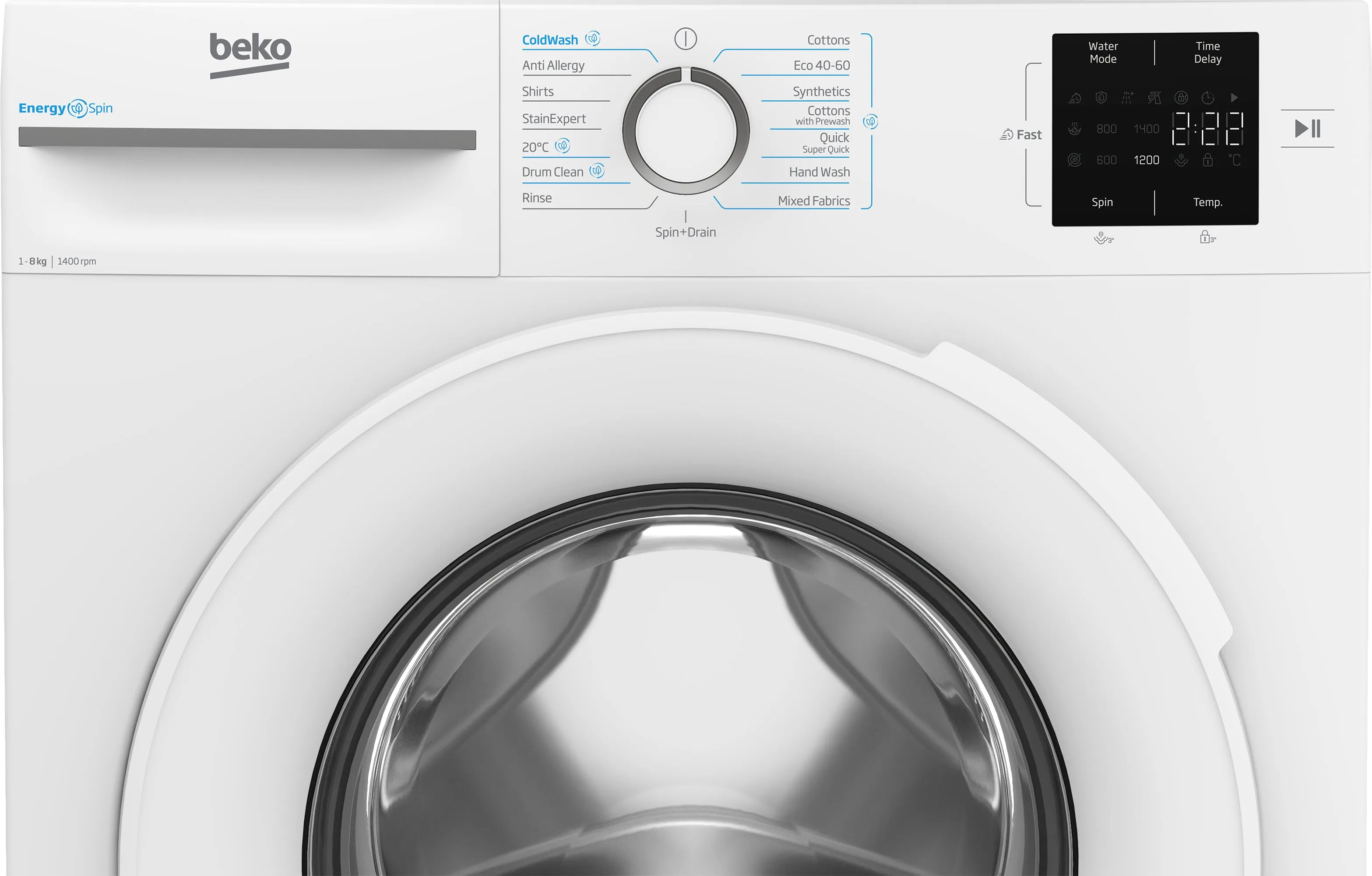Beko BMN3WT3841W 8kg 1400 Spin Washing Machine