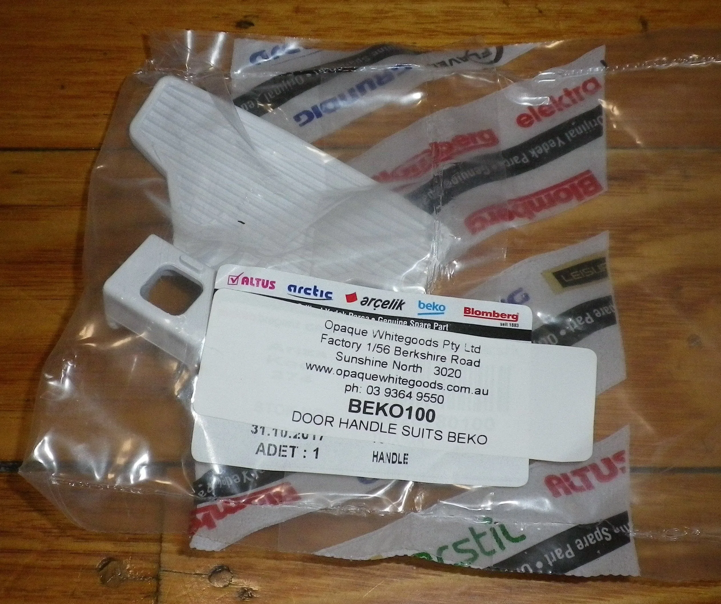 Beko Front Loader Door Handle Lever - Part # BEKO100, 2828780100