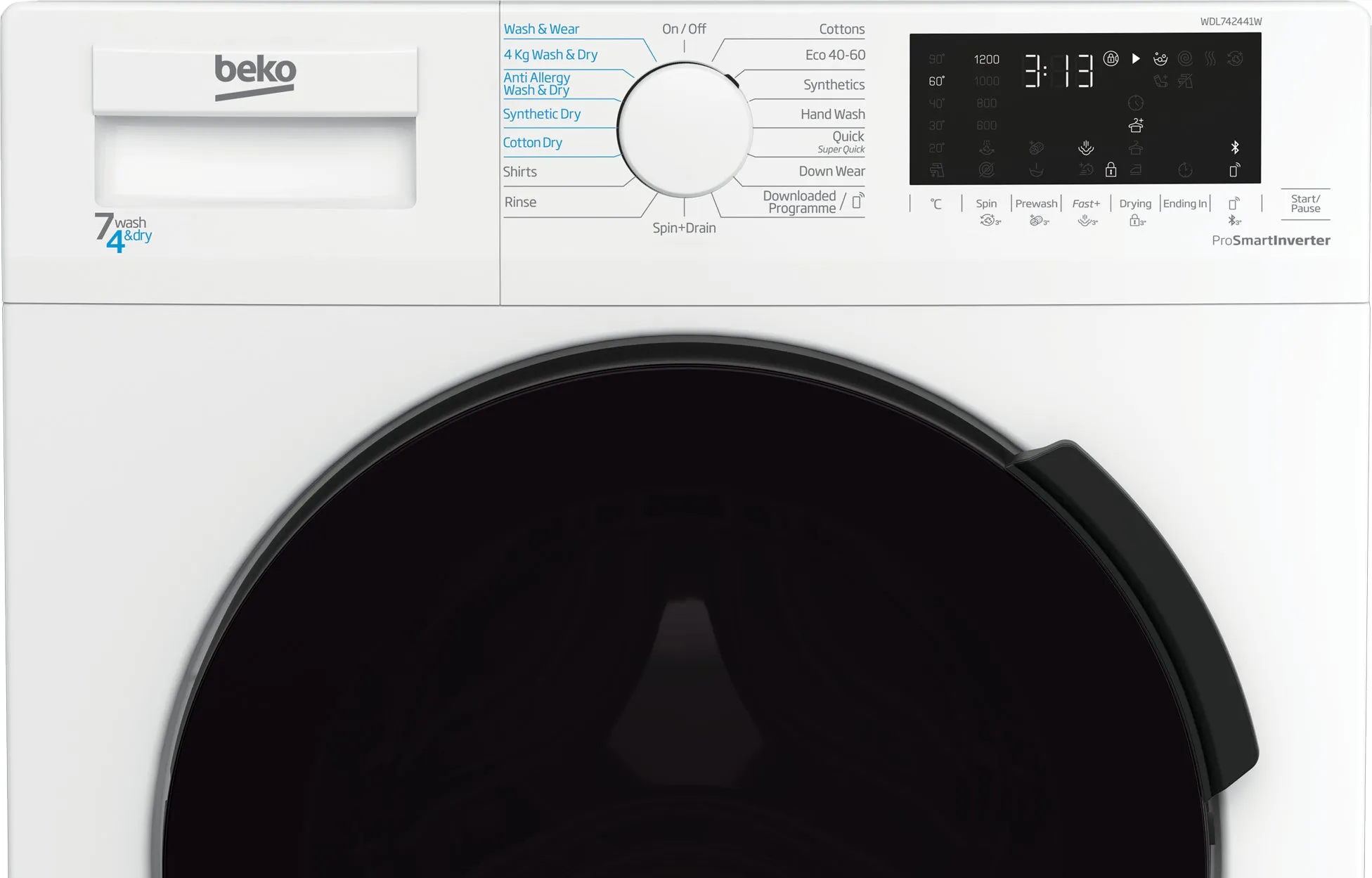 Beko WDL742441W 7kg/4kg 1200 Spin Washer Dryer