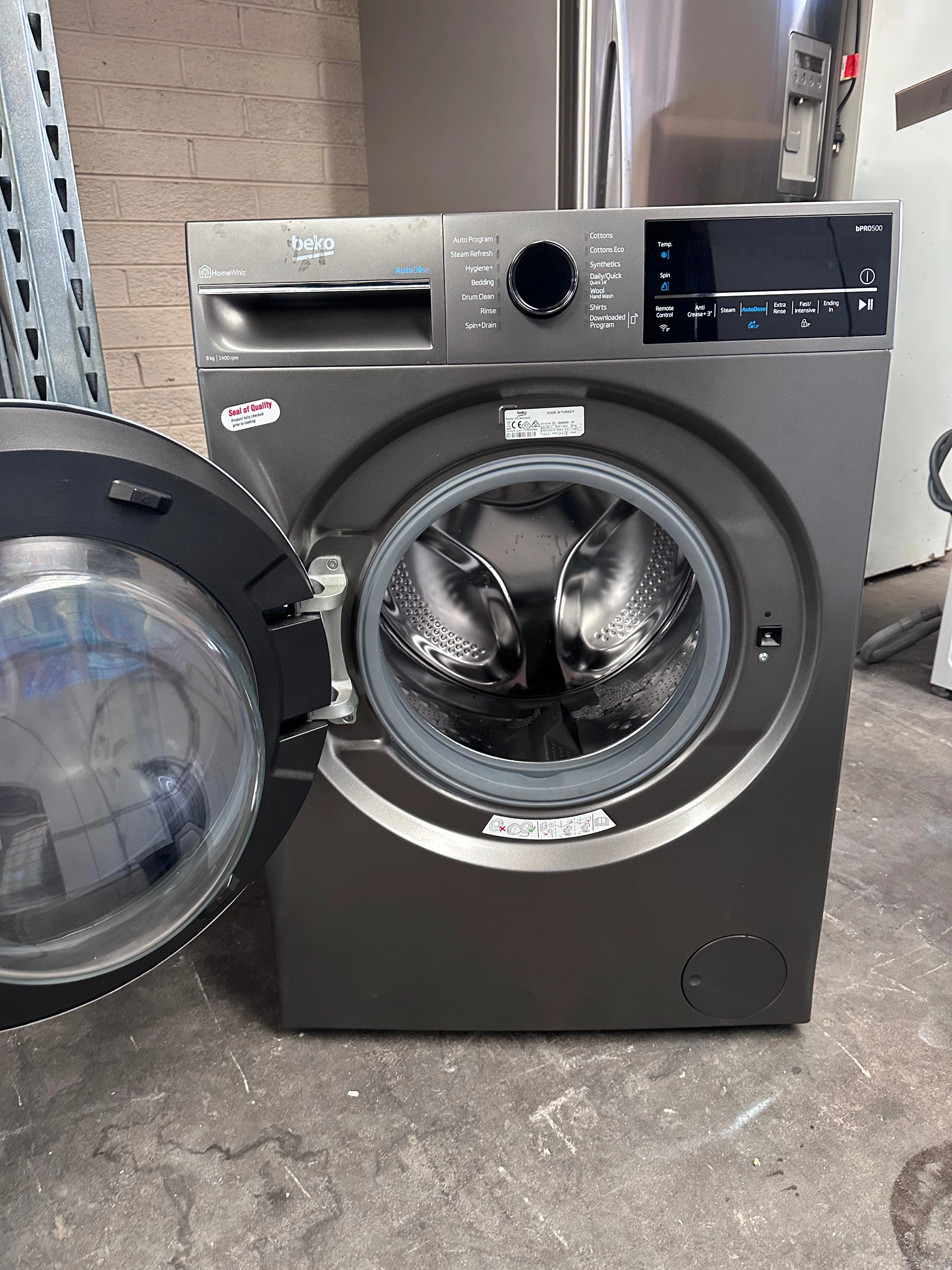Beko BFLB904ADG 9kg Auto Dose Front Load Washing Machine (Graphite) [FACTORY SECOND]