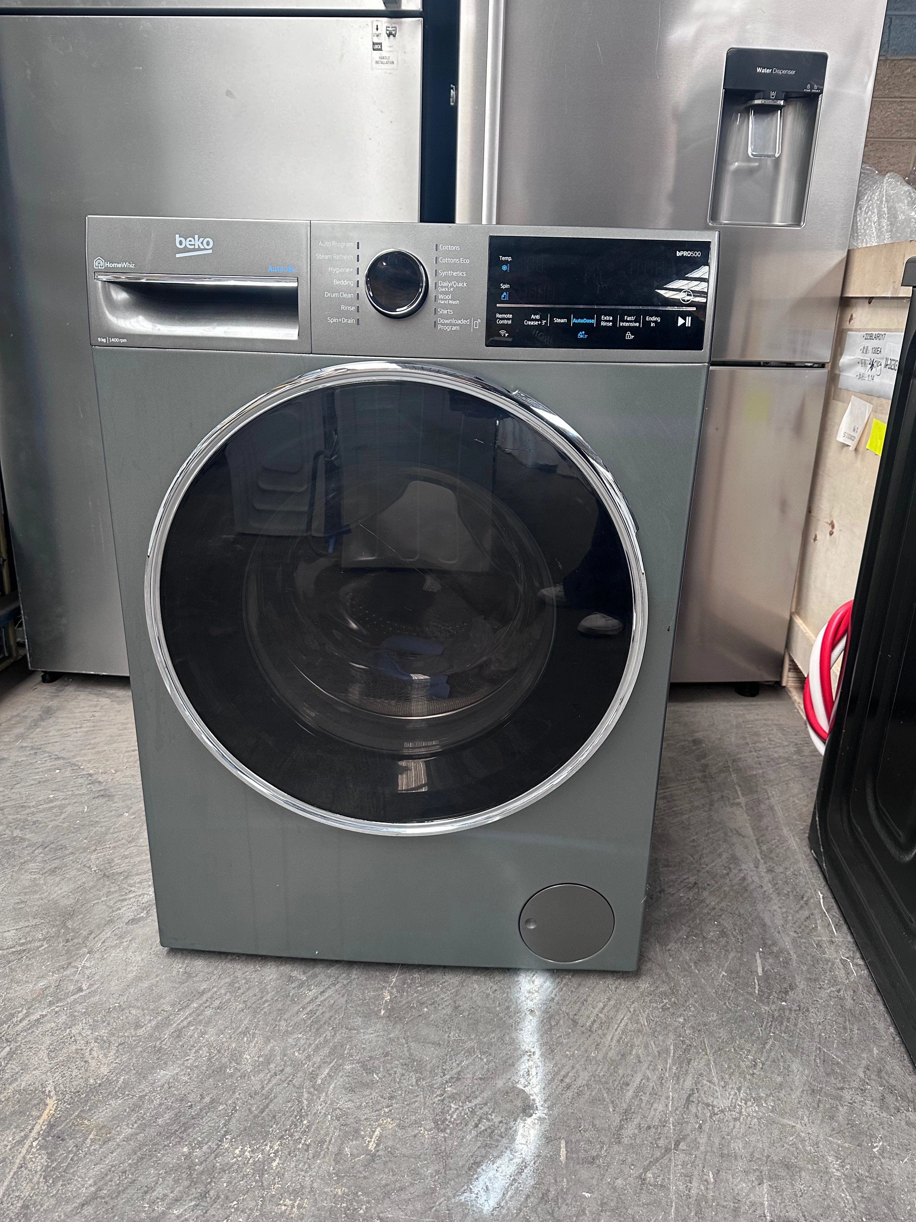 Beko BFLB904ADG 9kg Auto Dose Front Load Washing Machine (Graphite) [FACTORY SECOND]