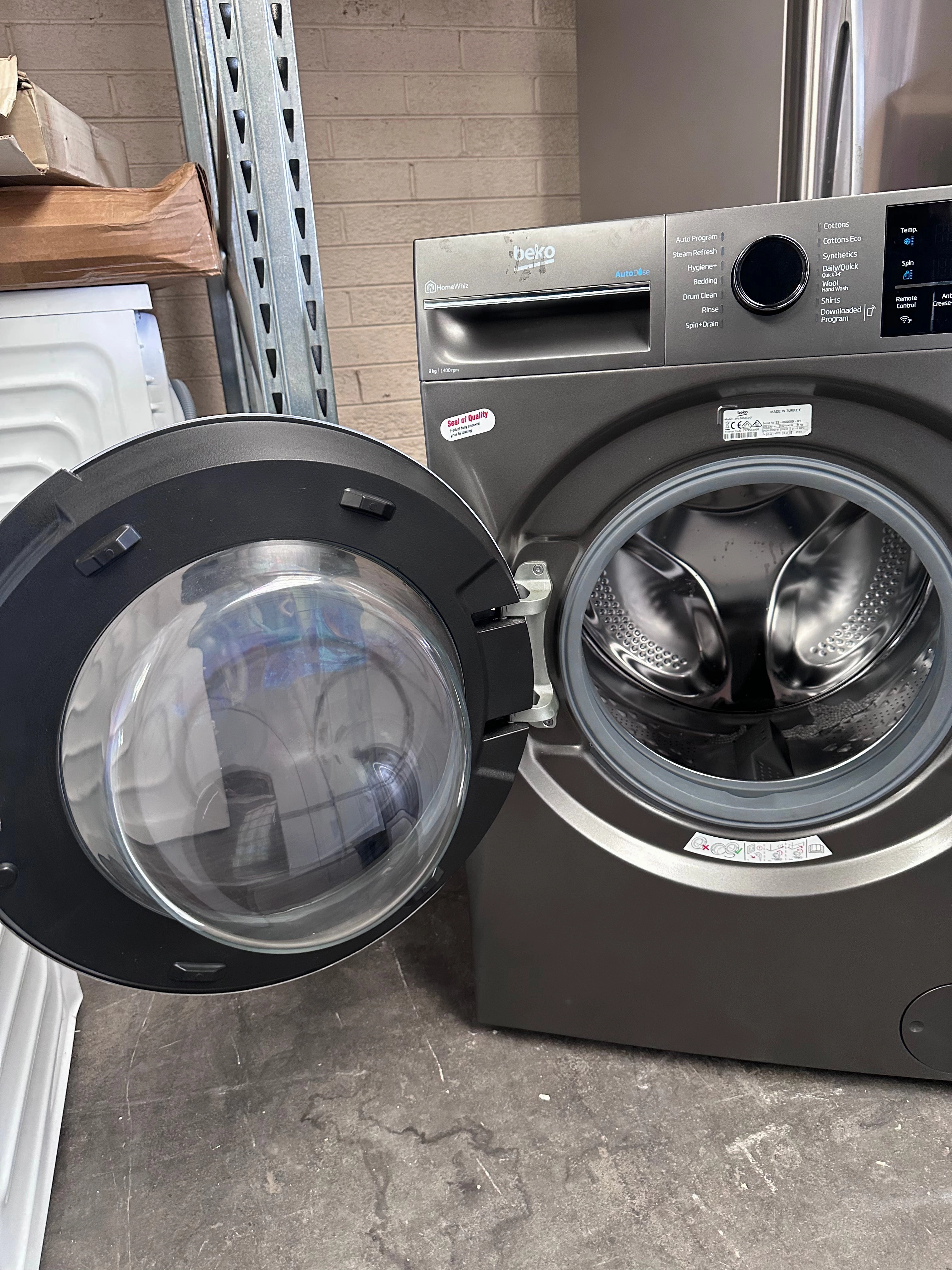 Beko BFLB904ADG 9kg Auto Dose Front Load Washing Machine (Graphite) [FACTORY SECOND]