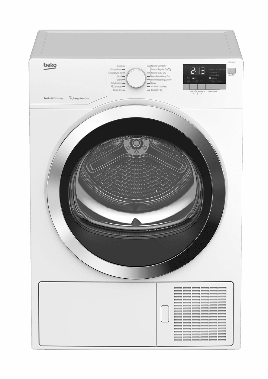 Beko HPD24412W 24" Front-Load Heat Pump Ventless Dryer