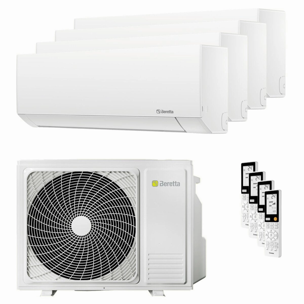 Beretta BREVA E quadri split air conditioner 9000 9000 12000 12000 BTU inverter A   external unit 7.5 kW