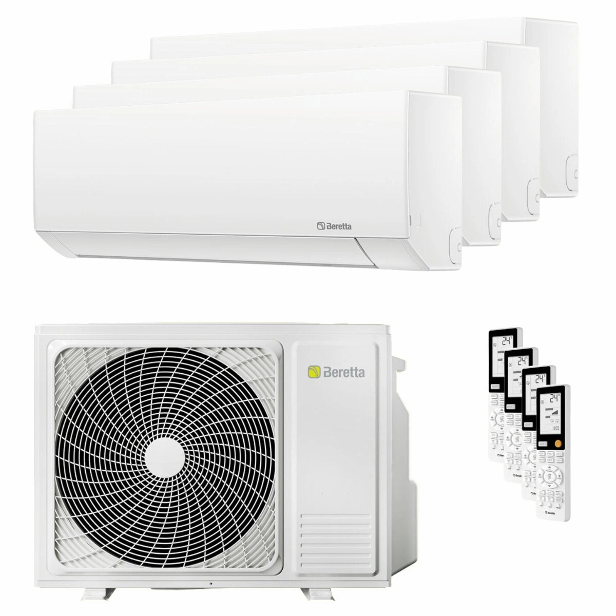 Beretta BREVA E quadri split air conditioner 9000 9000 9000 12000 BTU inverter A   external unit 7.5 kW