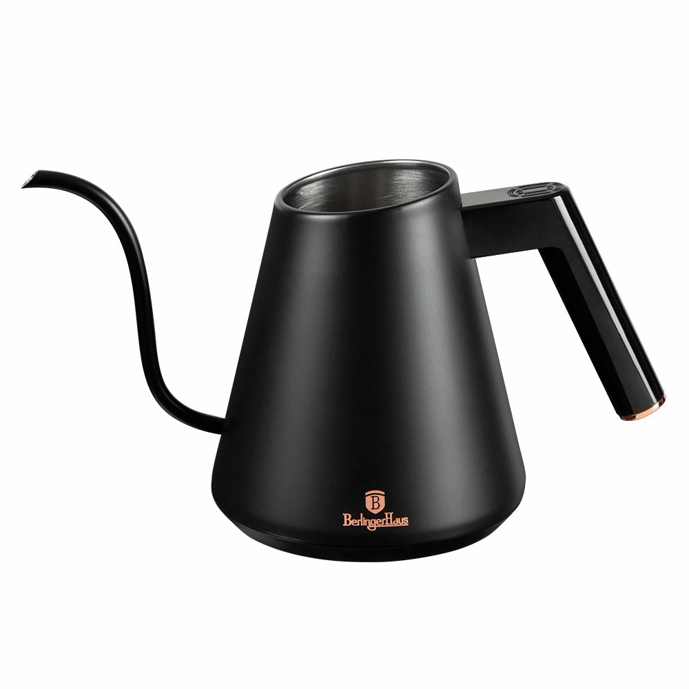 Berlinger Electric Kettle W & Base, 1Lit, Black Rose