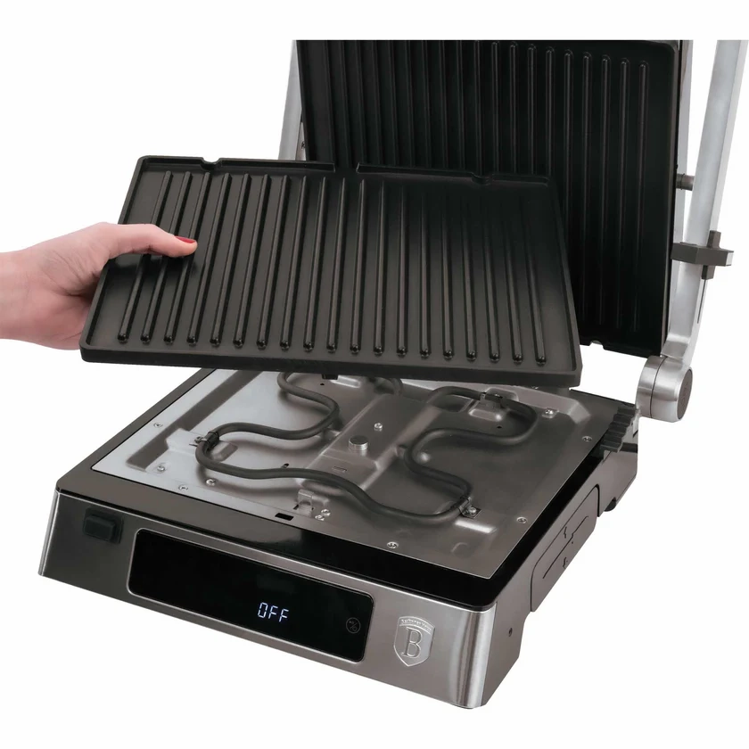 Berlinger Haus Electric Digital Grill, 2000Watts, Stainless steel