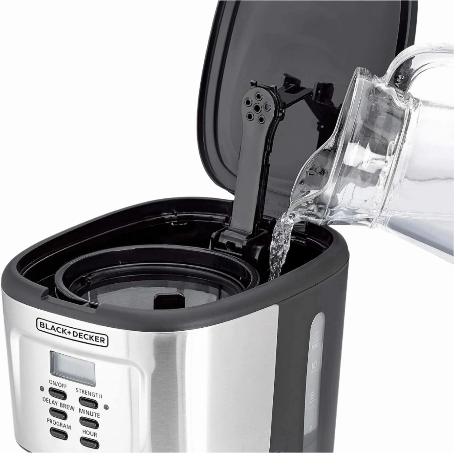 Black & Decker Coffee Maker, 12Cup, 900Watts, Black / Silver