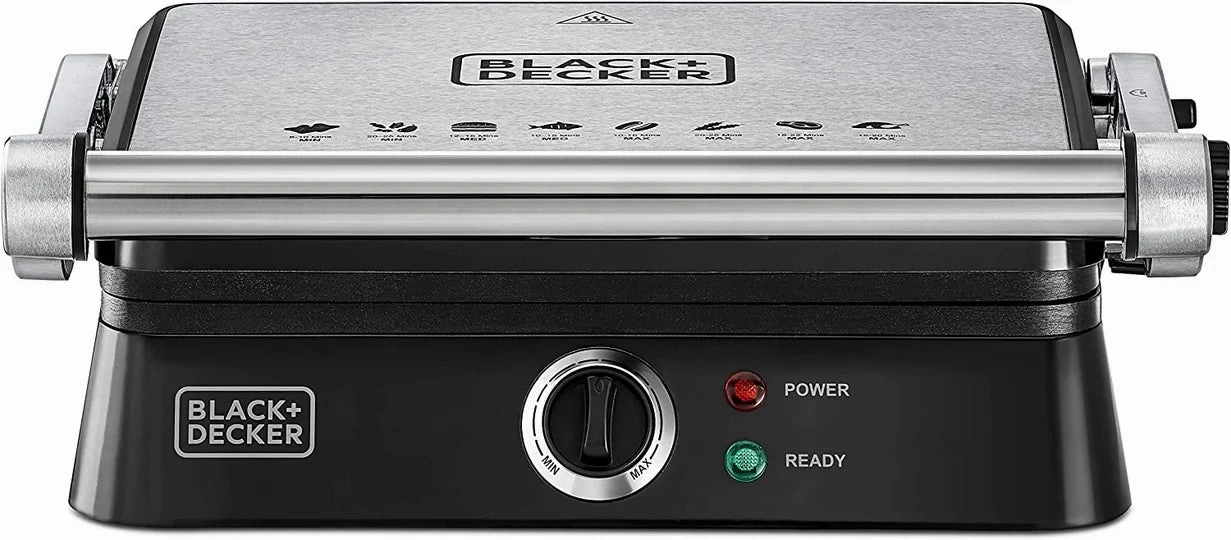 Black & Decker Grill, 1400Watts, Stainless Steel
