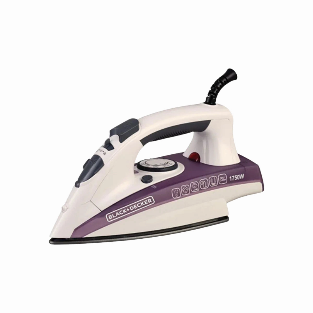 Black & Decker Steam Iron with Nonstick Soleplate, 1750Watts, Purple
