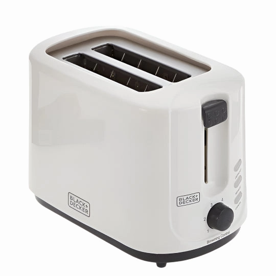 Black & Decker Toaster 2 Slice, 750Watts, White
