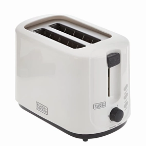 Black & Decker Toaster 2 Slice, 750Watts, White