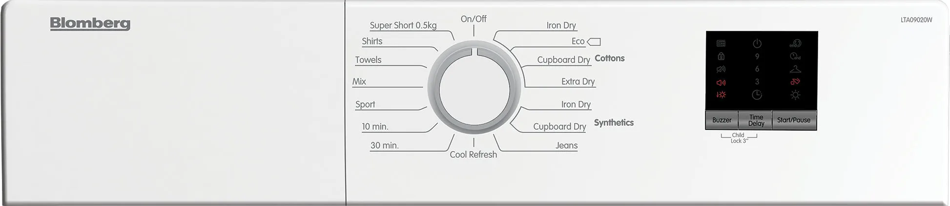 Blomberg LTA09020W 9kg Vented Tumble Dryer
