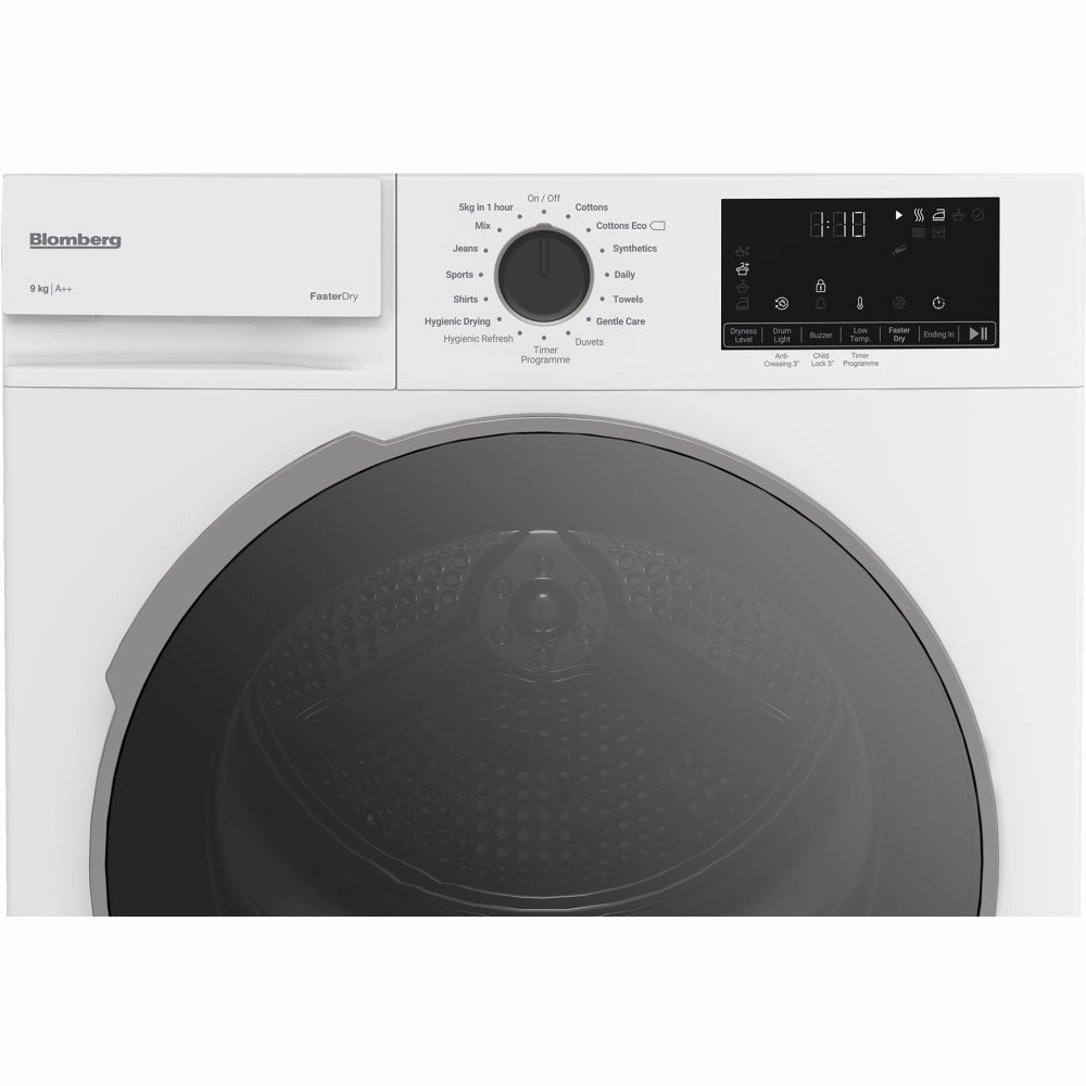 Blomberg LTAH39420W 9kg Heat Pump Tumble Dryer with A   Energy Rating White - CLEARANCE