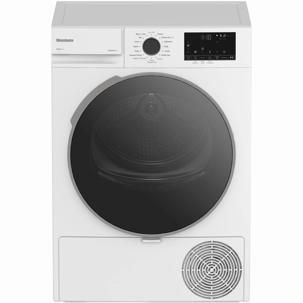 Blomberg LTAH39420W 9kg Heat Pump Tumble Dryer with A   Energy Rating White - CLEARANCE