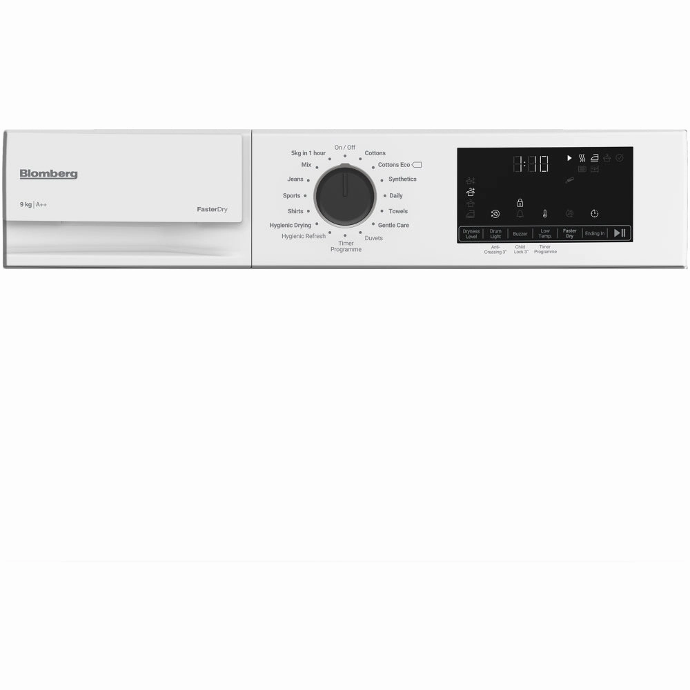 Blomberg LTAH39420W 9kg Heat Pump Tumble Dryer with A   Energy Rating White - CLEARANCE