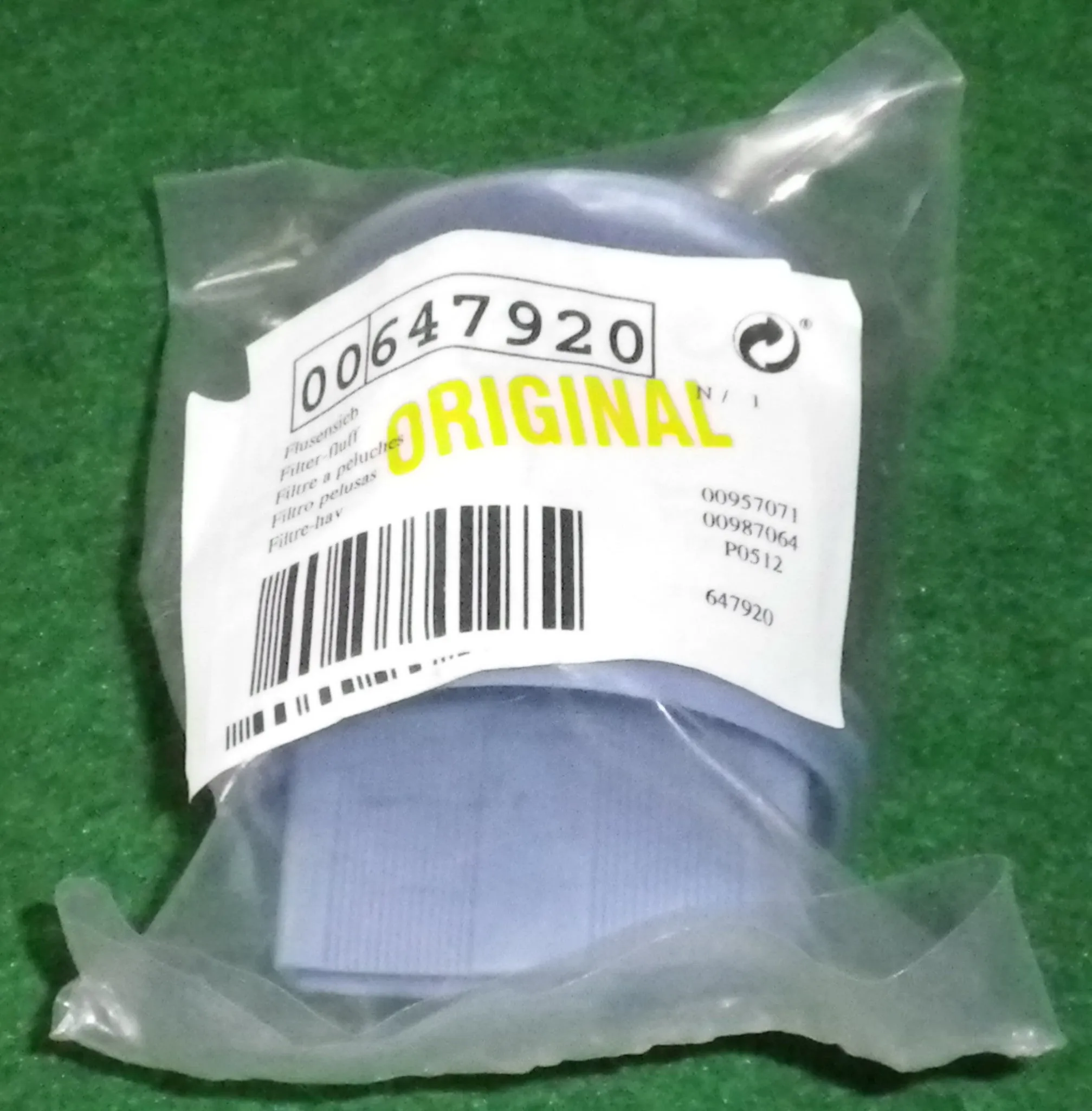 Bosch Avantixx, Logixx Front Loader Lint Filter - Part # 647920, 00647920