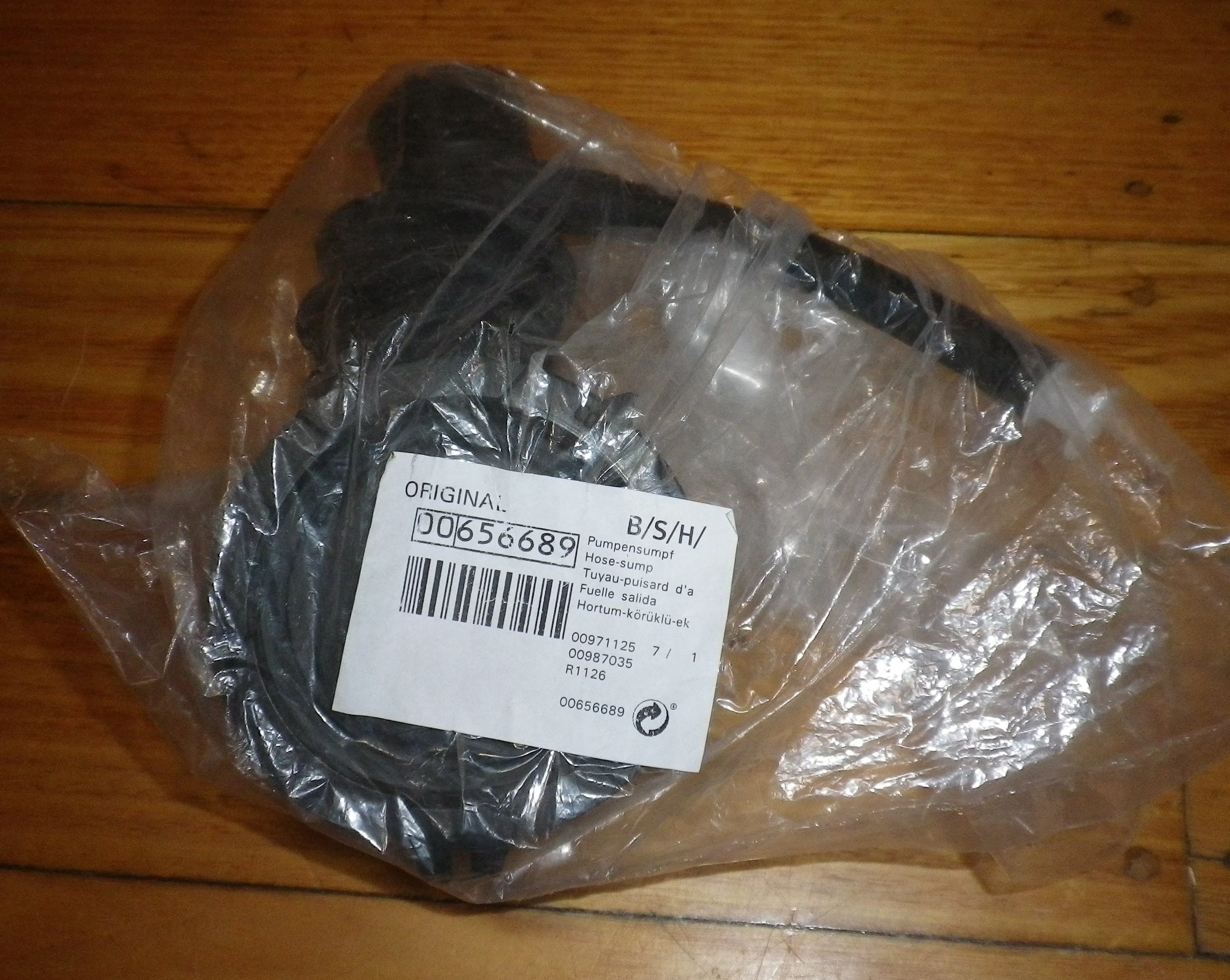 Bosch WAS28440AU, WAW28420AU, WAW28460AU Drain Sump Bellows Hose - Part # 656689