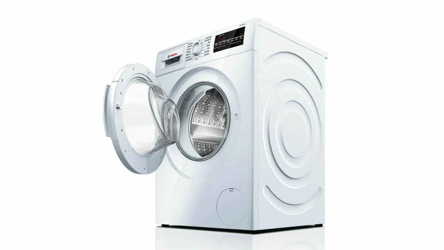 Bosch WAT28400UC 300 Series Washer - 208/240V, Cap. 2.2 Cu.Ft., 15 Cyc.,1,400 Rpm, 54 Dba White/Door, Energy Star
