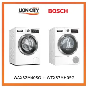 BOSCH WAX32M40SG Front Load Washing Machine 10 kg 1600 rpm   WTX87MH0SG Heat pump tumble dryer 9 kg