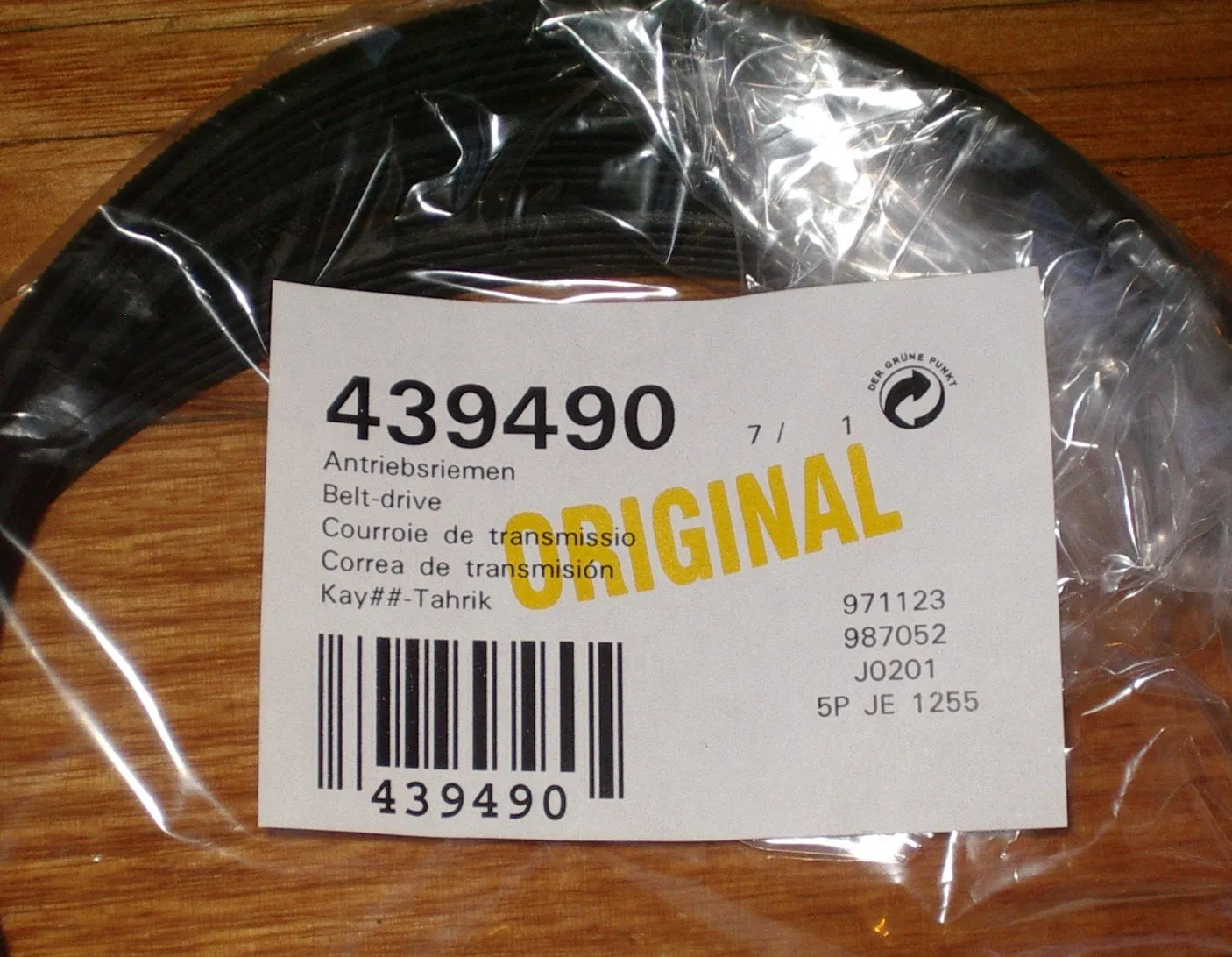 Bosch WFO2060AU Front Loader Drum Drive Belt - Part # 439490