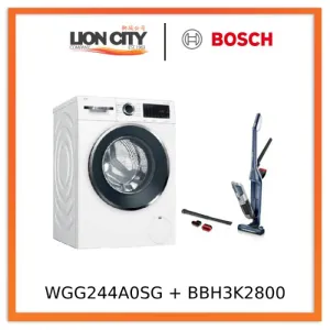 Bosch WGG244A0SG 9kg Front Load Washing Machine   Bosch BBH3K2800 Handstick Vacuum