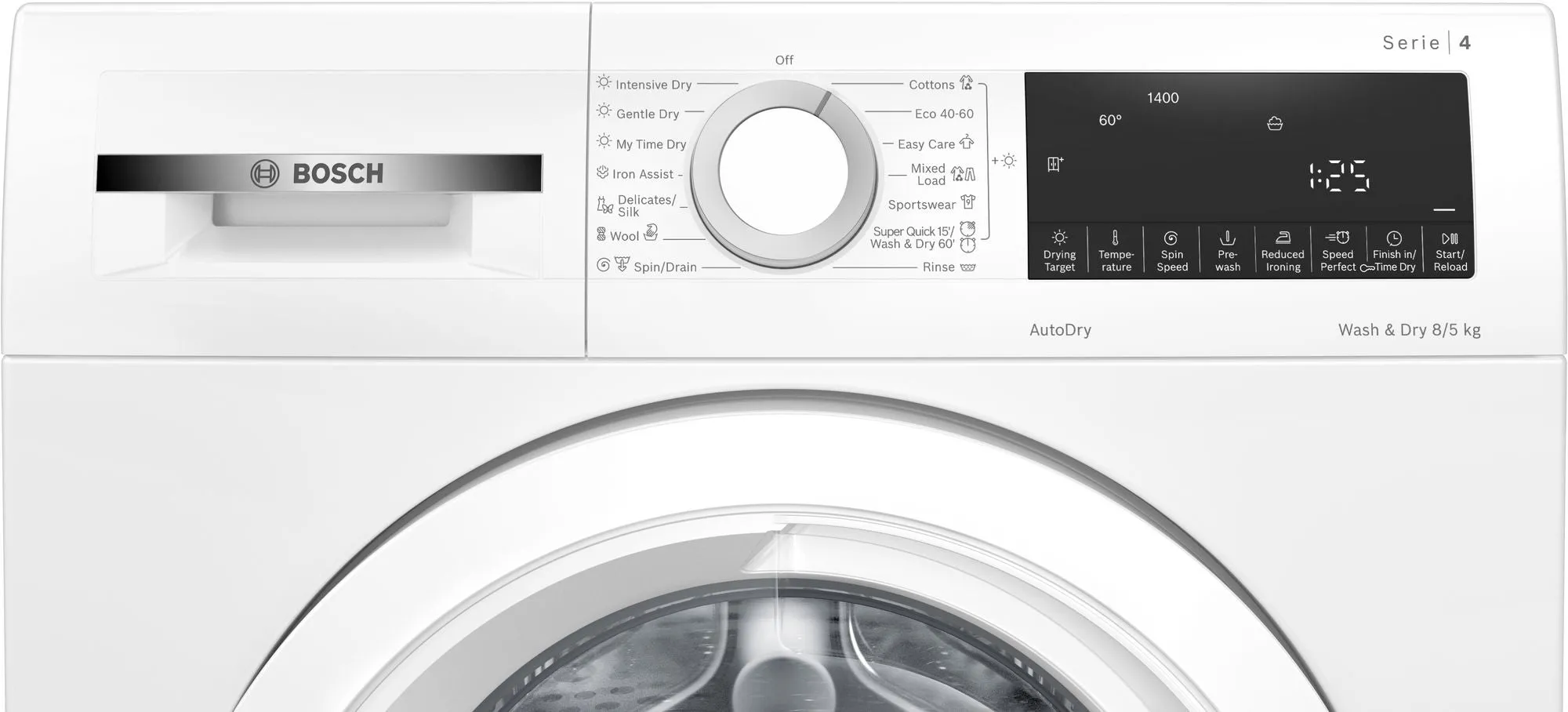 Bosch WNA134U8GB 8kg/5kg 1400 Spin Washer Dryer