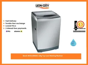 Bosch WOA128X0SG 12kg Top Load Washing Machine