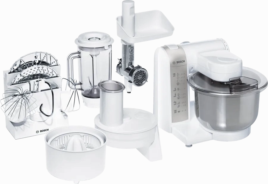 Bosch Food Processors Kitchen Machine, 600Watts, White