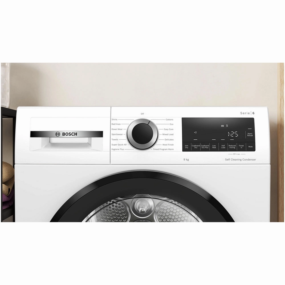 Bosch WQG24500GB Series 6 9kg Heat Pump Tumble Dryer White
