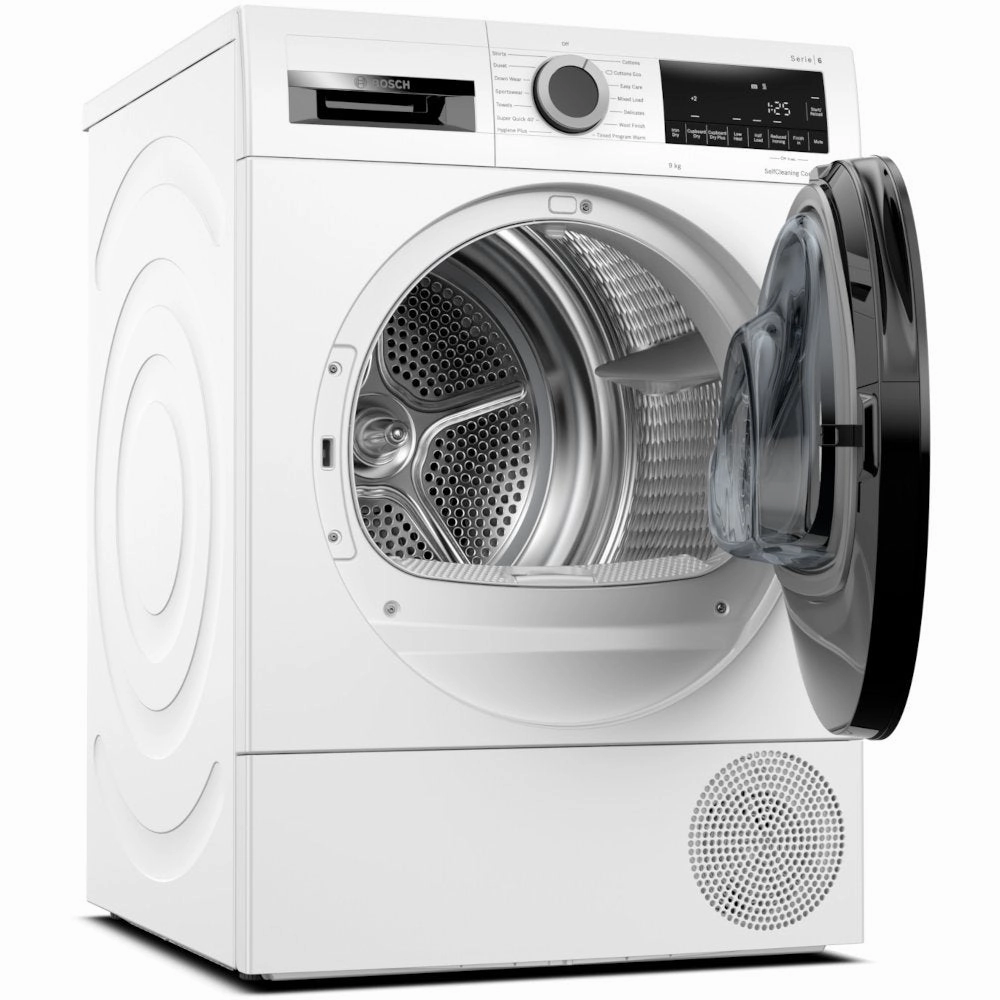 Bosch WQG24509GB Serie 6 9kg Heat Pump Dryer Sensor Dry White 14 Programs