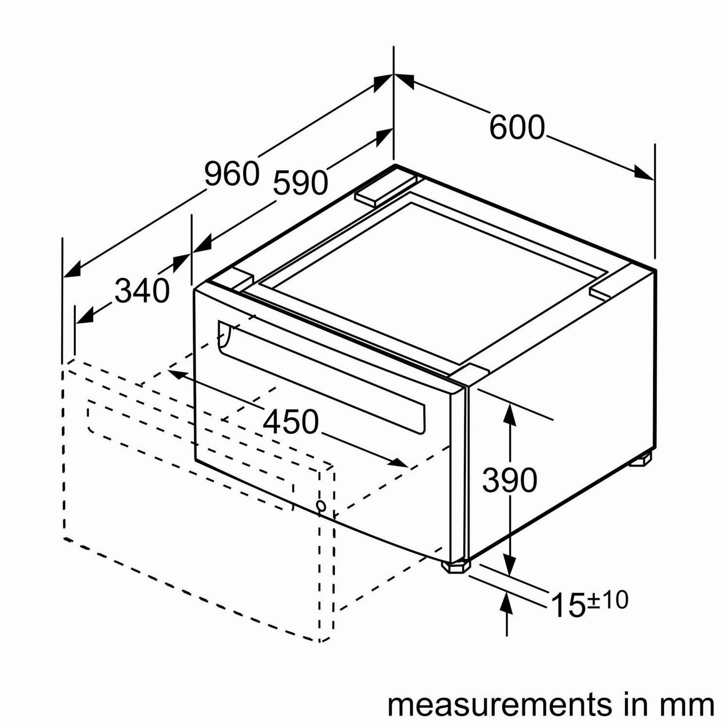 Bosch WTZPW2XD Dryer Platform With Pull-Out Wtzpw2Xd