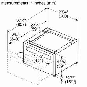 Bosch WTZPW2XD Dryer Platform With Pull-Out Wtzpw2Xd