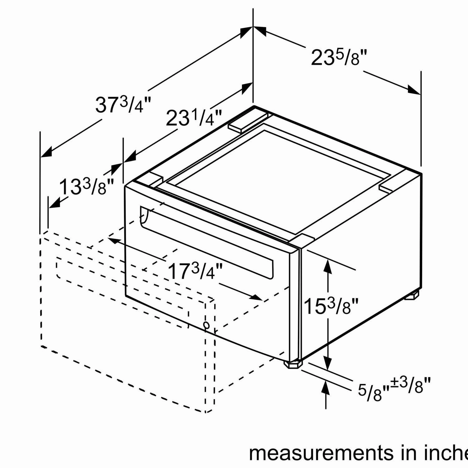 Bosch WTZPW2XD Dryer Platform With Pull-Out Wtzpw2Xd