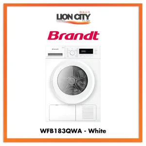 Brandt 8KG Front Load Washing Machine WFB183QWA - White