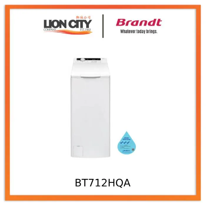 Brandt BT712HQA Top Load Washing Machine - White