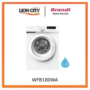 Brandt WFB180WA Front Load Washing Machine 8KG, 3 TICKS