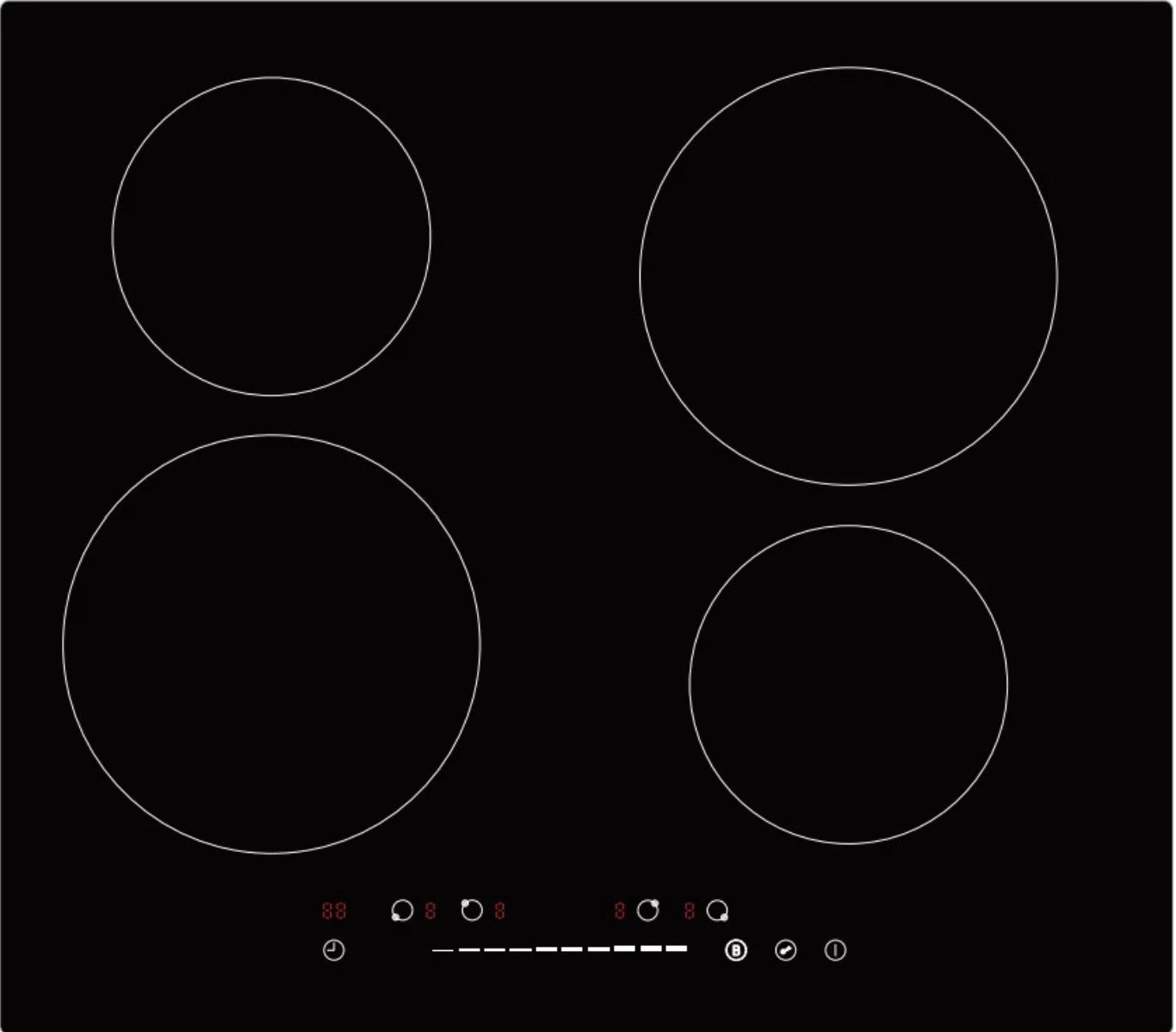 Built-in Induction Hob 60cm | 4 Zone | Electric Stove | Ultra Slim | 7200W