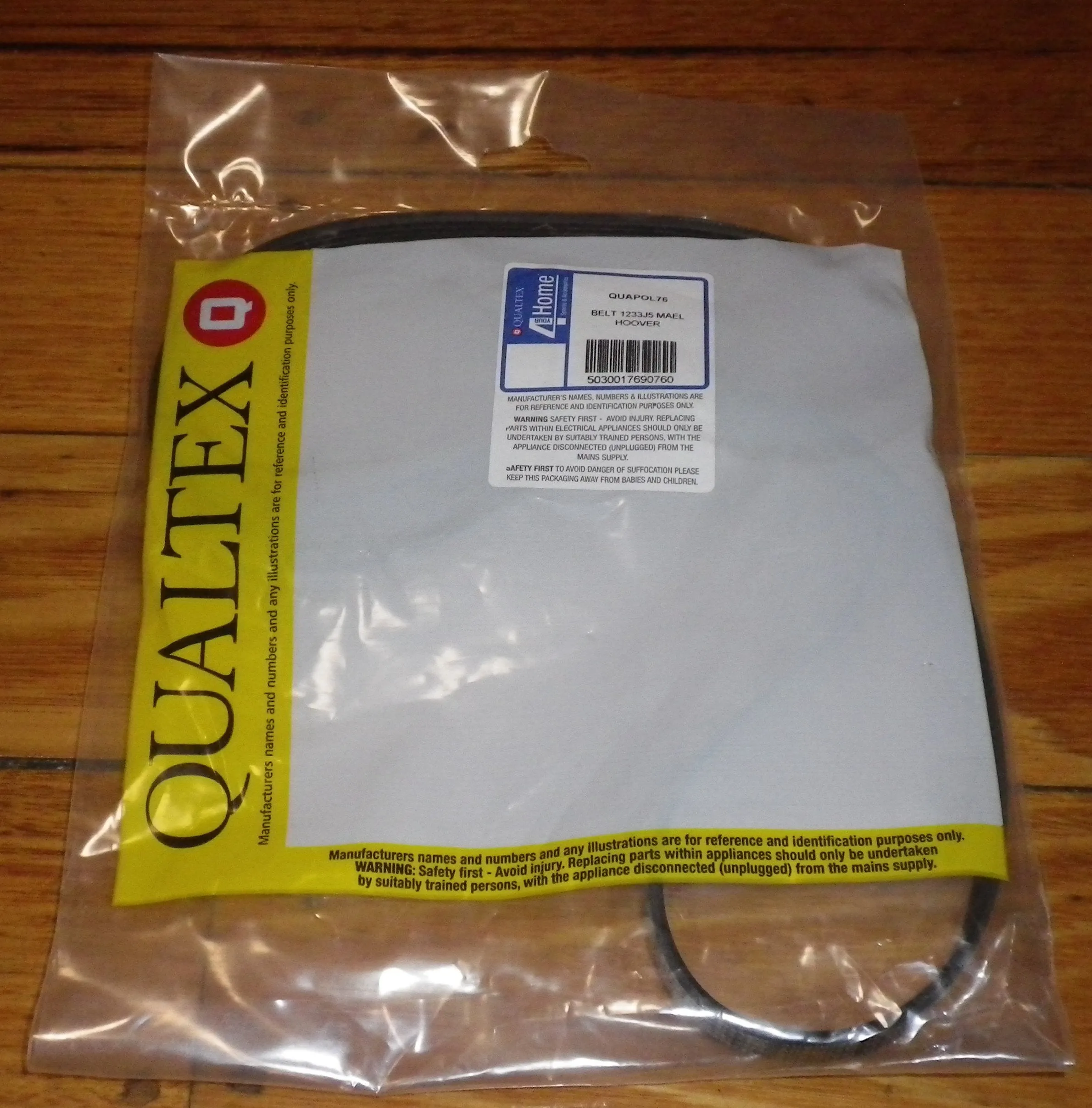 Candy, Hoover Front Loader Washing Machine Drum Belt - Part # POL76, 1233J5 MAEL