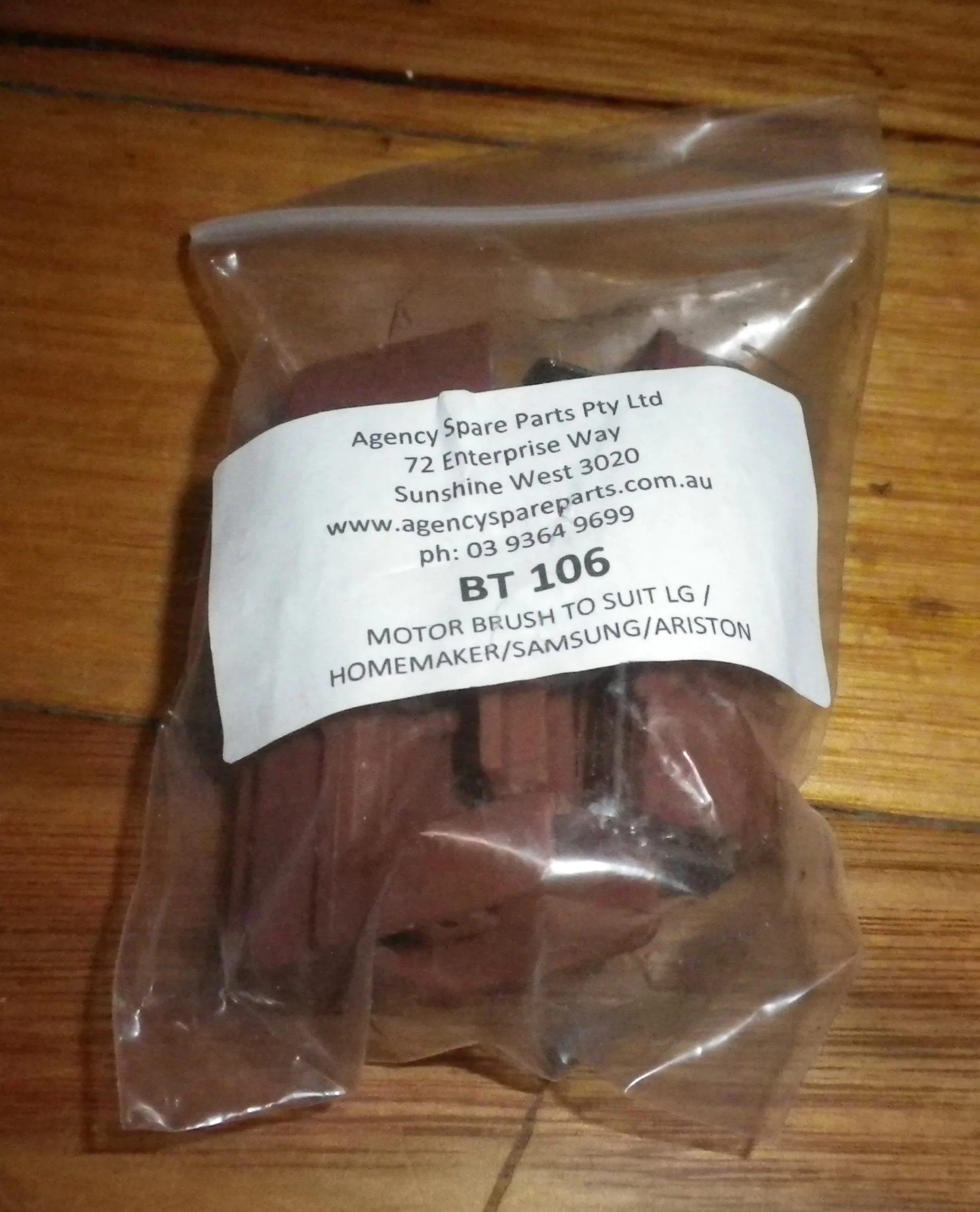 Carbon Motor Brushes suit Ariston, Indesit, Samsung Front Loader - Part # BT106