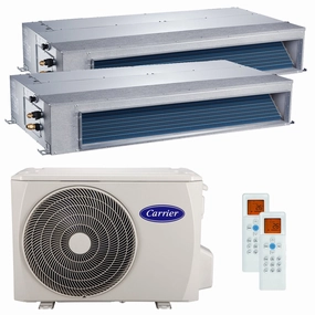 Carrier Ducted Air Conditioner 42QSS dual split 12000 18000 BTU inverter A   external 8 kW