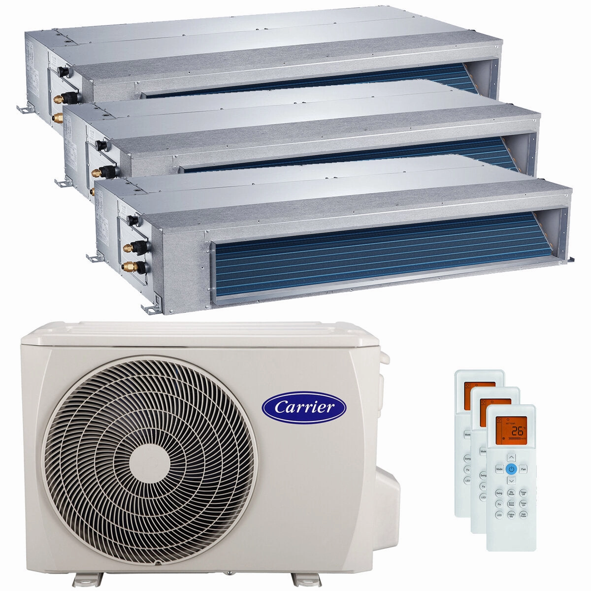 Carrier Ducted Air Conditioner 42QSS trial split 9000 9000 12000 BTU inverter A   external 8 kW