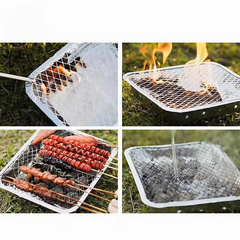 Charcoal Grill | Disposable grill | Iron | Charcoal | foil paper