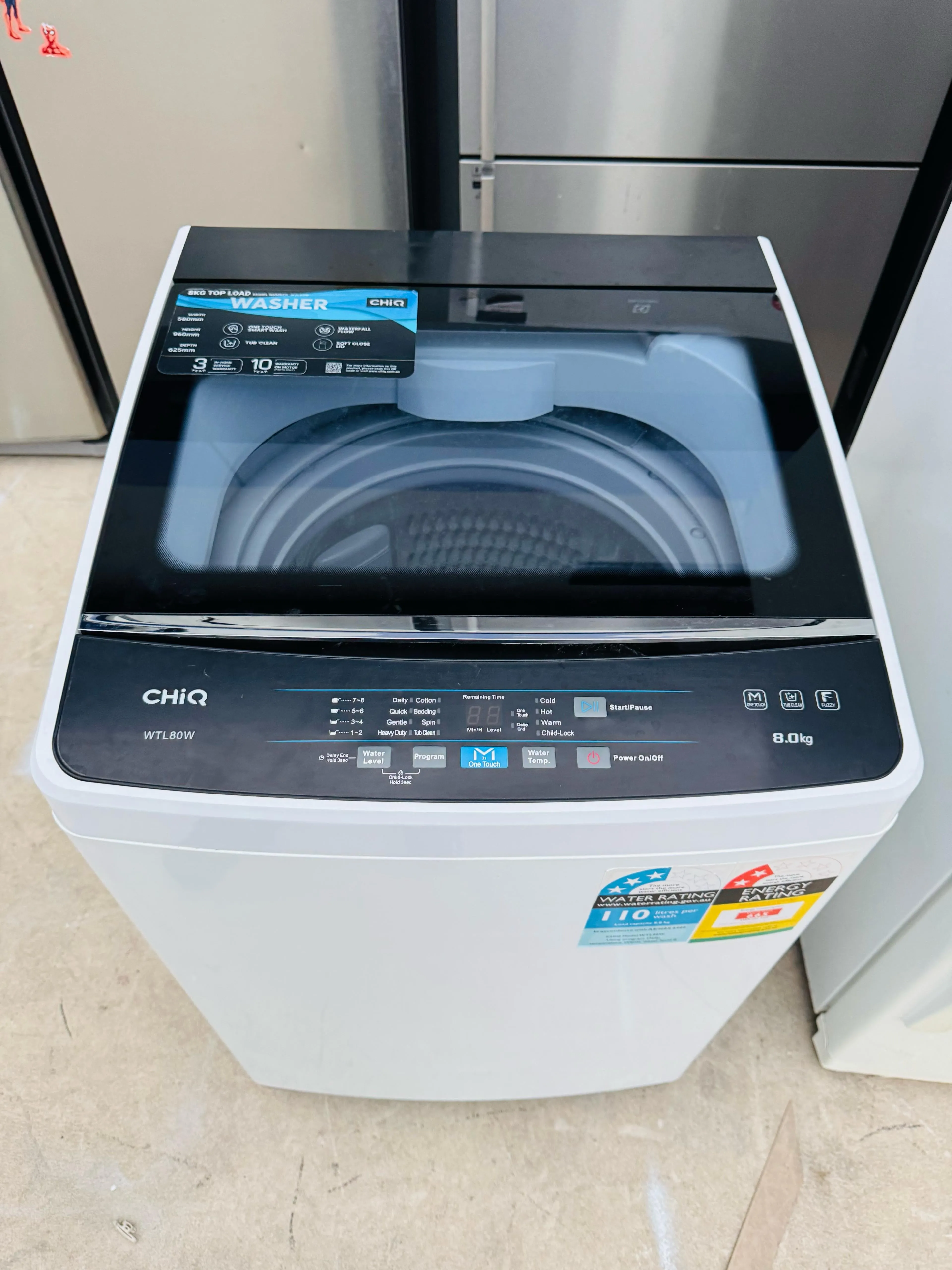 **CHIQ 8 KGS TOP LOADER WASHING MACHINE**