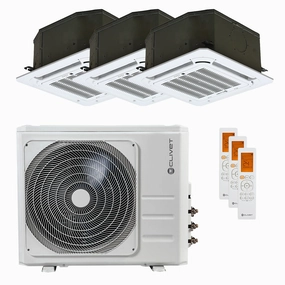 Clivet BOX 2 650x650 air conditioner 4-way cassette trial split 12000 12000 18000 BTU inverter A   external unit 10.5 kW