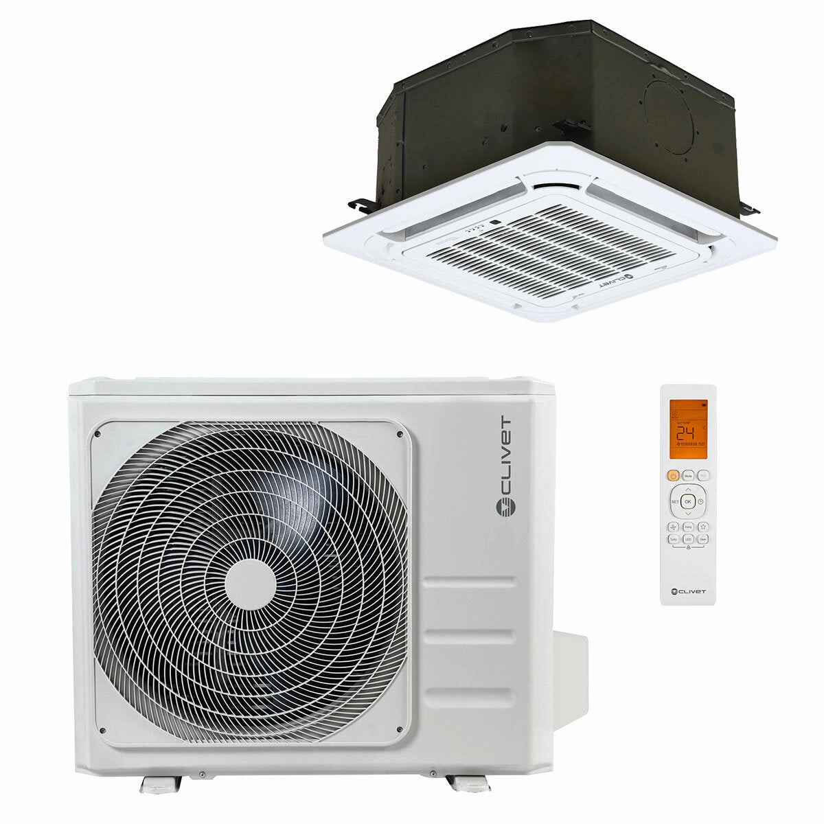 Clivet BOX 2 air conditioner 4-way cassette 18.000 BTU light commercial Inverter A   R32
